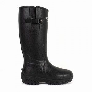 Men's Rockfish Walkabout Tall Side Adjustable 5mm Neoprene Insulated Wellington Boots Black | AMU4253PM