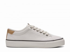 Women's Rockfish 779 Platform Heel Canvas Low-Top Sneakers White | WTB681VE