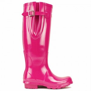 Women's Rockfish Everyday Tall Side Adjustable Wellington Boots Rose Red | DVJ8579BJ