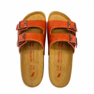 Women's Rockfish Kendall Two-Strap Double Strap Sandals Orange | NNA6244XT