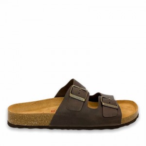 Women's Rockfish Kendall Two-Strap Double Strap Sandals Dark Brown | DEZ1373VZ