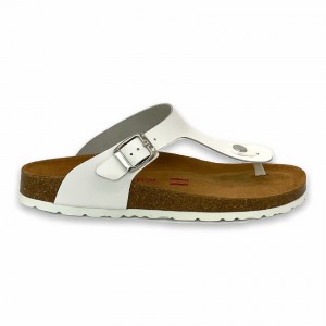 Women's Rockfish Nixie Thong Cork Flatform Flip Flop Sandals White | HQM7298QN