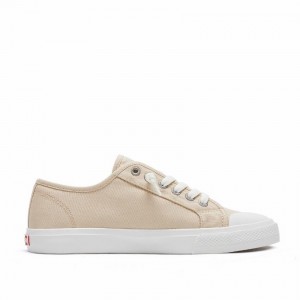 Women's Rockfish Original 745 Lazy-lace Canvas Low-Top Sneakers Beige | PCI637LU