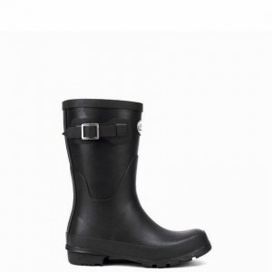 Women's Rockfish Three Quarter Short Wellington Boots Black | XQU8911XR