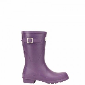 Women's Rockfish Three Quarter Short Wellington Boots Purple | GZC4467KR