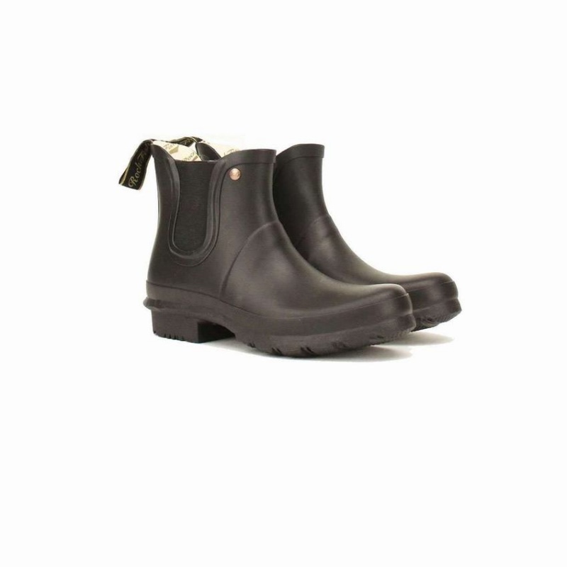 Men's Rockfish Chelsea Ankle Wellington Boots Black Brown | FFL4093GF