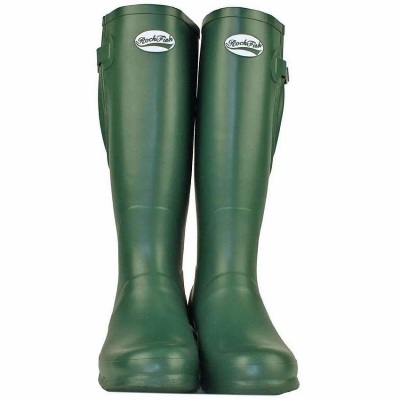 Men's Rockfish Everyday Tall Side Adjustable Wellington Boots Green | MZZ9520VN