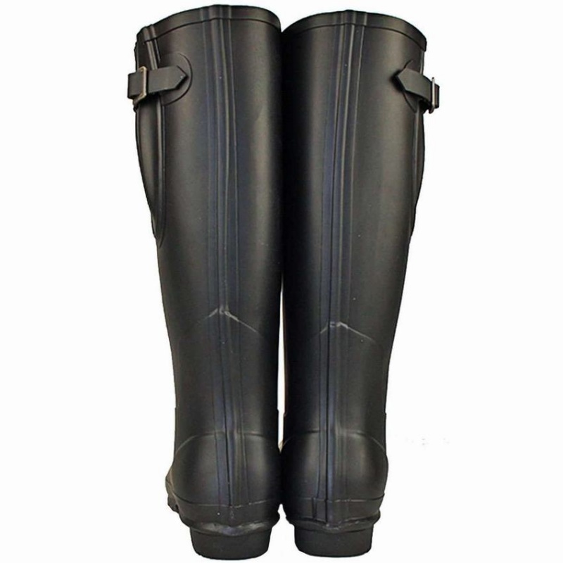 Men's Rockfish Everyday Tall Side Adjustable Wellington Boots Black | KMO9193LG