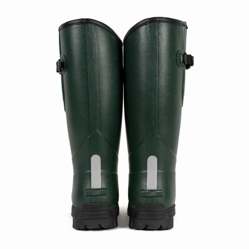 Men's Rockfish Walkabout Tall Side Adjustable 5mm Neoprene Insulated Wellington Boots Dark Green | WPU9540KQ