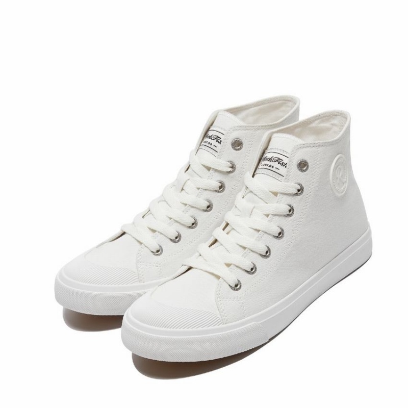 Women's Rockfish Classic 746 Canvas High-Top Sneakers White | EEQ2386TD