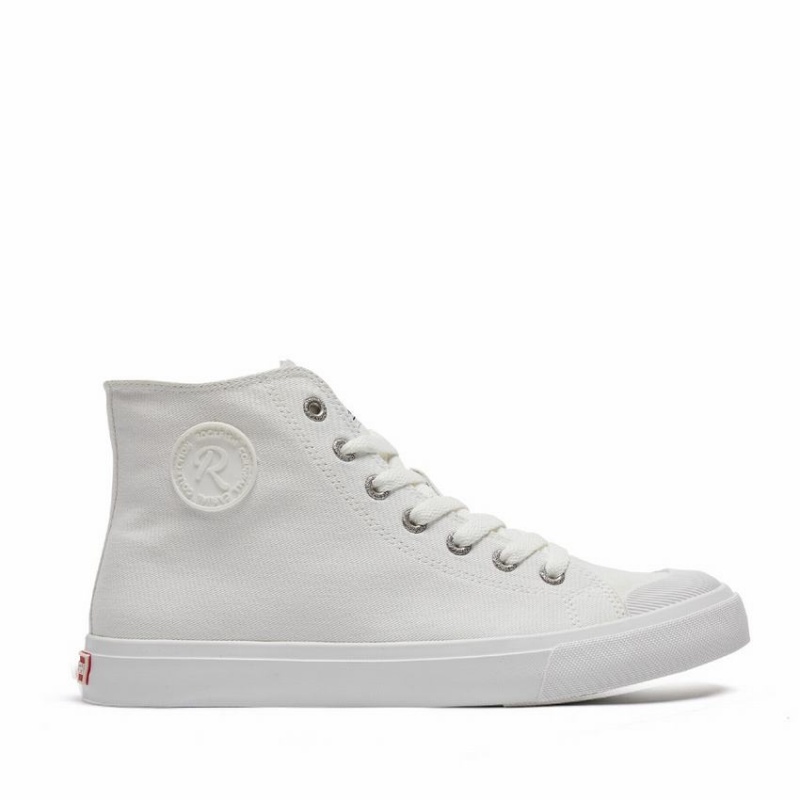 Women\'s Rockfish Classic 746 Canvas High-Top Sneakers White | EEQ2386TD