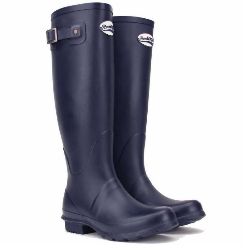 Women's Rockfish Classic Tall Wellington Boots Navy Blue | YMX3479GA