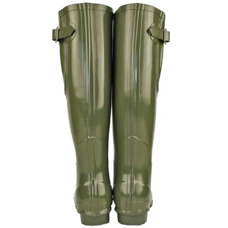 Women's Rockfish Everyday Tall Side Adjustable Wellington Boots Dark Green | RRP9548MV