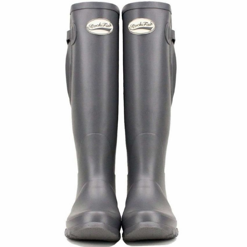 Women's Rockfish Everyday Tall Side Adjustable Wellington Boots Grey | LUI4712YC