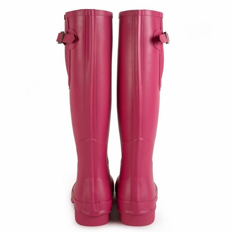 Women's Rockfish Everyday Tall Side Adjustable Wellington Boots Rose Red | LOG6872OB