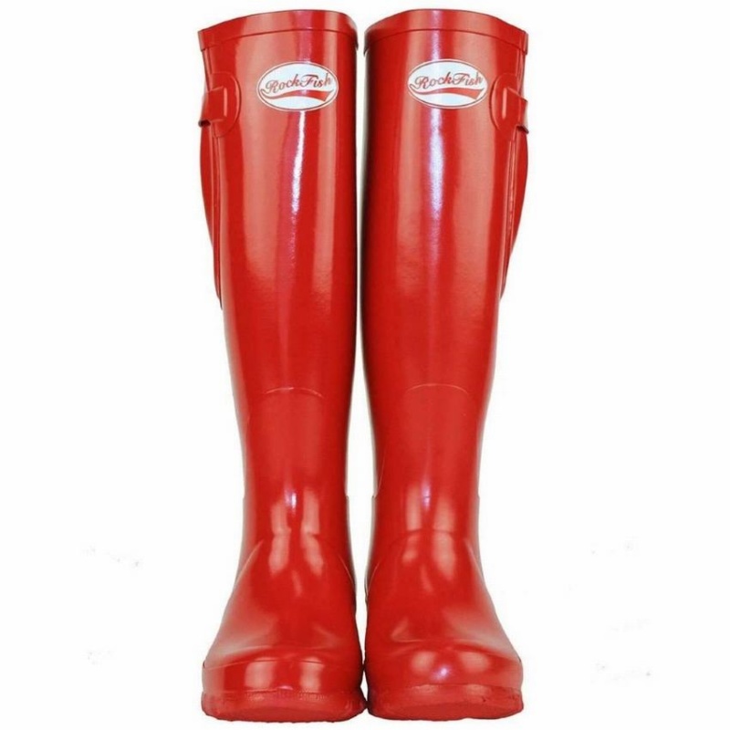 Women's Rockfish Everyday Tall Side Adjustable Wellington Boots Red | ZGT688YC