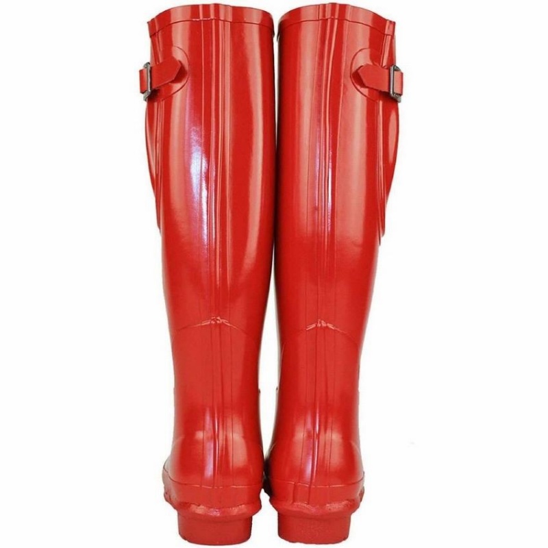 Women's Rockfish Everyday Tall Side Adjustable Wellington Boots Red | ZGT688YC