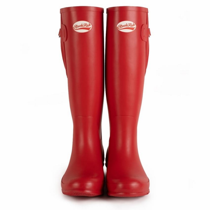 Women's Rockfish Everyday Tall Side Adjustable Wellington Boots Red | ZUR5496ZU