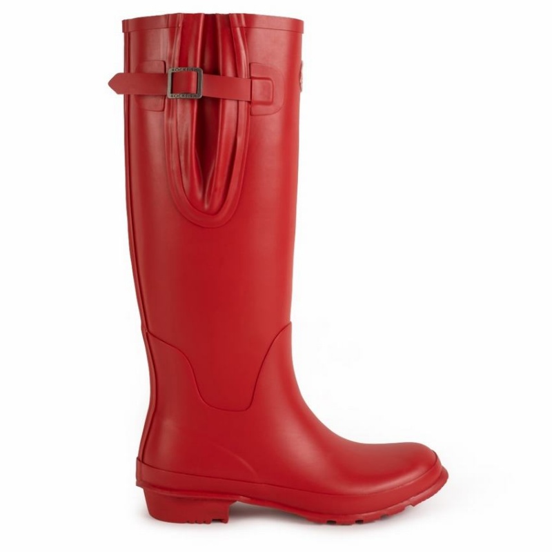 Women\'s Rockfish Everyday Tall Side Adjustable Wellington Boots Red | ZUR5496ZU