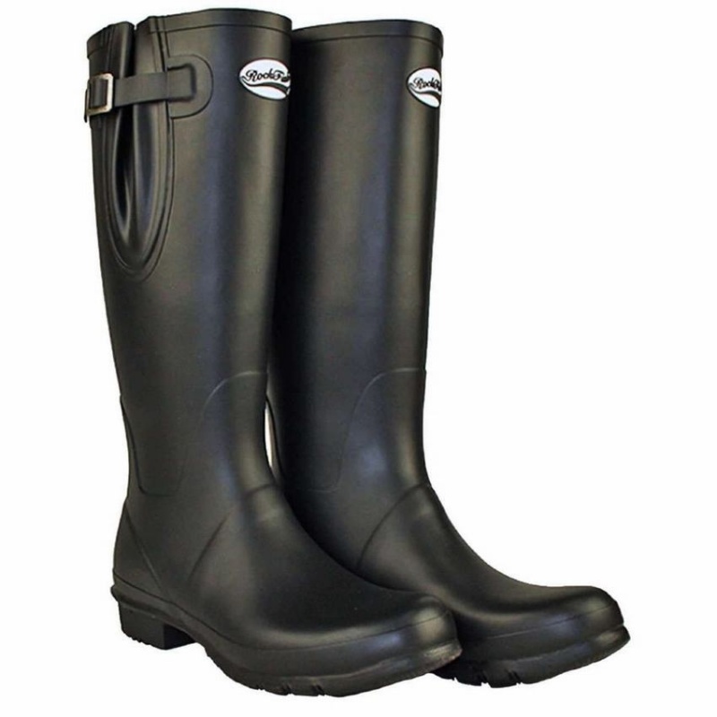 Women's Rockfish Everyday Thermal Tall Side Adjustable 3mm Neoprene Insulated Wellington Boots Black | EQQ929YI