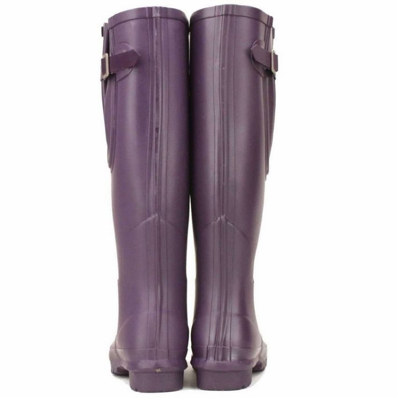 Women's Rockfish Everyday Thermal Tall Side Adjustable 3mm Neoprene Insulated Wellington Boots Purple | HXG202EM