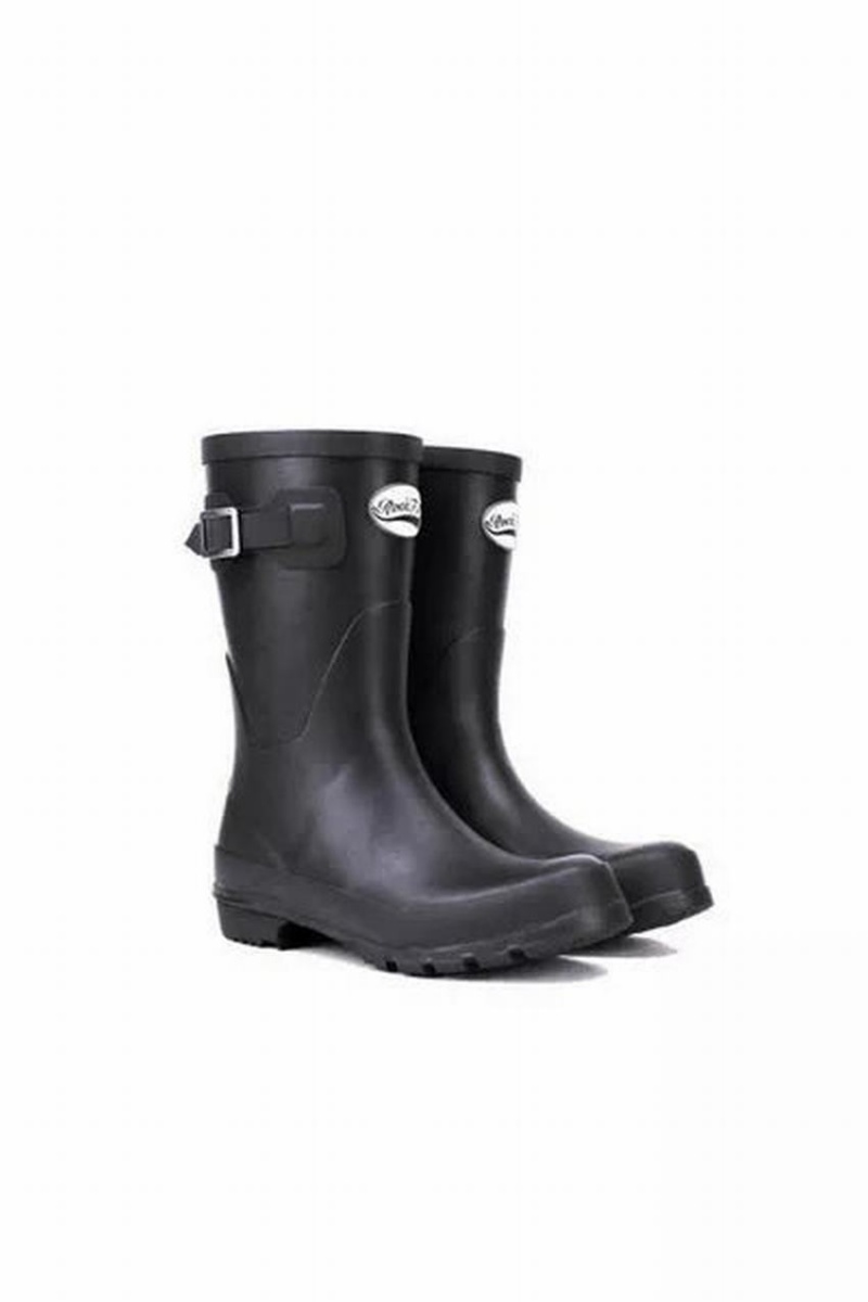 Women's Rockfish Three Quarter Short Wellington Boots Black | XQU8911XR