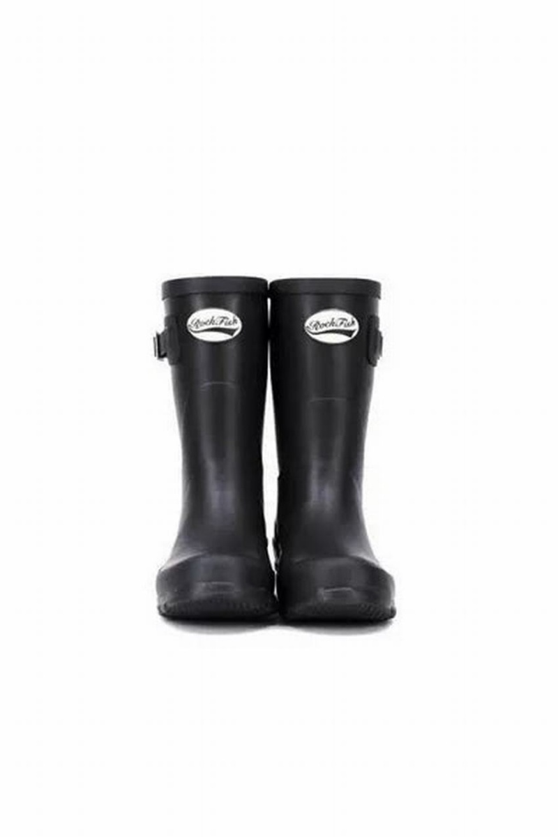 Women's Rockfish Three Quarter Short Wellington Boots Black | XQU8911XR