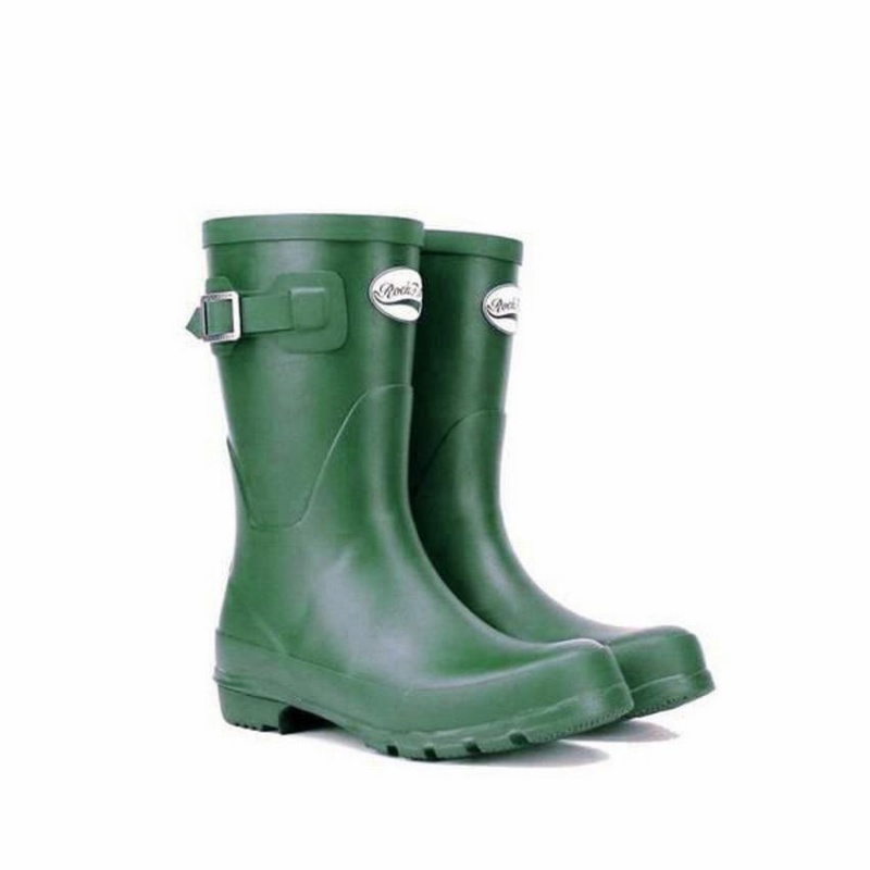 Women's Rockfish Three Quarter Short Wellington Boots Green | DFI5518MO