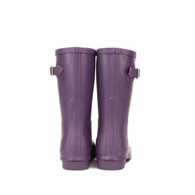 Women's Rockfish Three Quarter Short Wellington Boots Purple | GZC4467KR